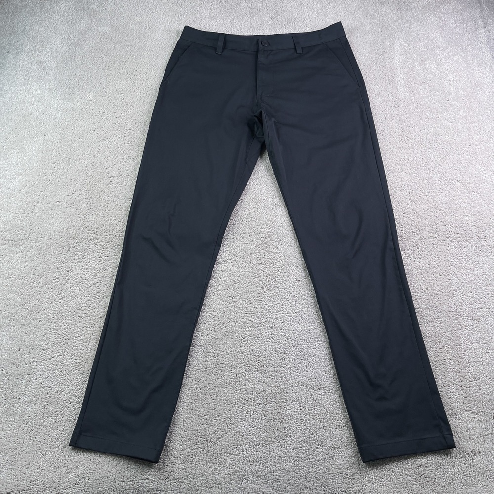 Rhone Pants Mens 31x31 Black Commuter Slim Fit Chino Performance Golf Slacks